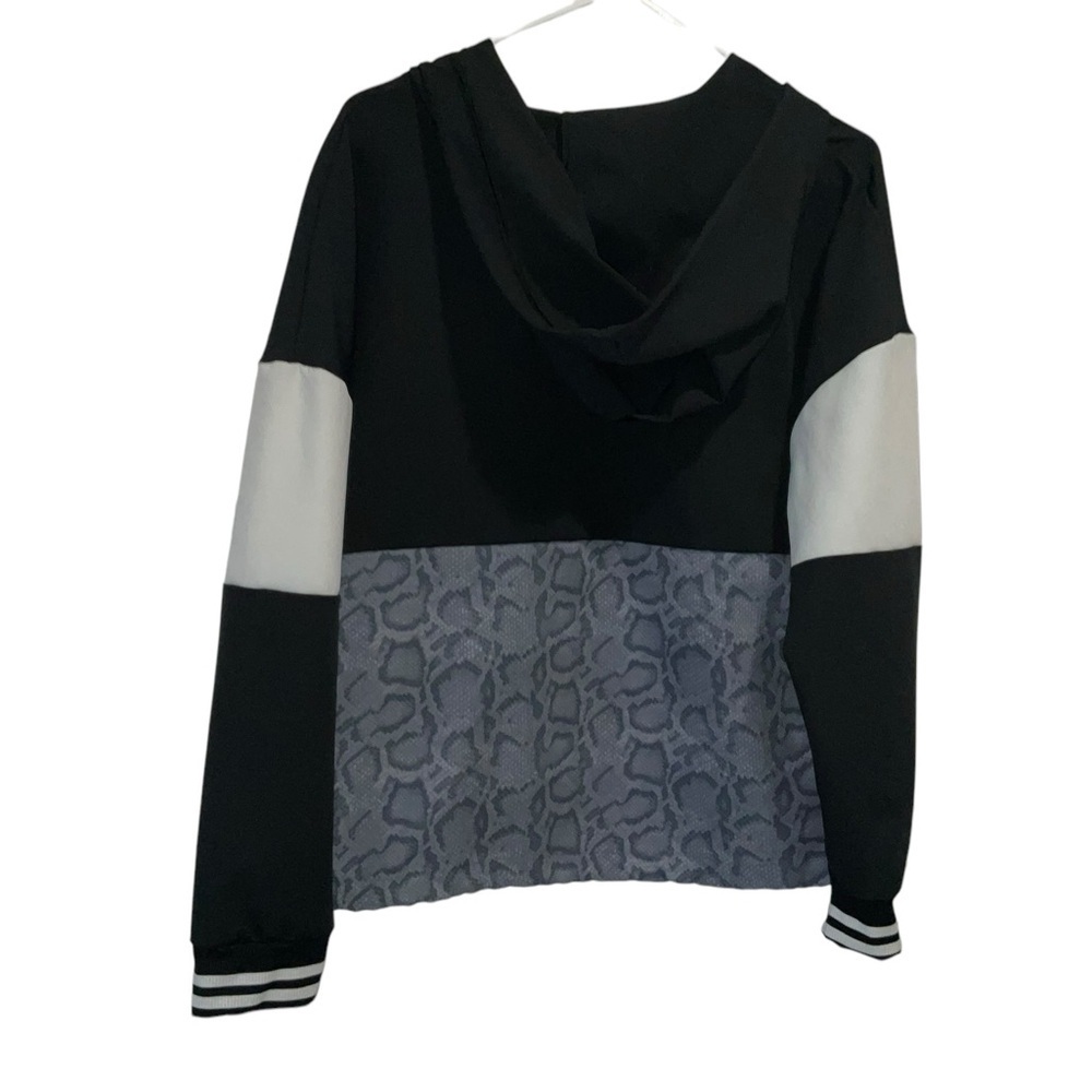 AVIA Colorblock Snake Print Quarter-Zip Hoodie Jacket | Size L - Picture 4 of 4